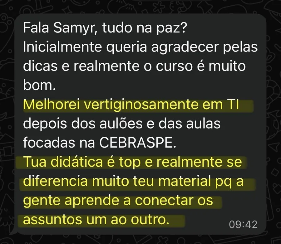 Depoimento: você é o melhor do mercado, colocando fama no bolso
