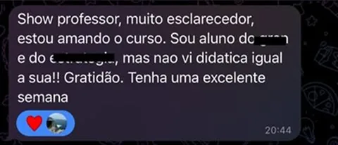 Depoimento: sou aluno do Gran e Estratégia, não vi didática igual à sua